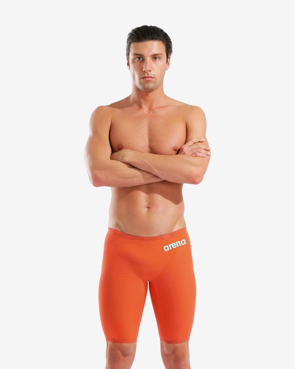 Maillot de bain Arena Powerskin Carbon Air 2 Sunset Coral Jammer orange bleu pastel - 80
