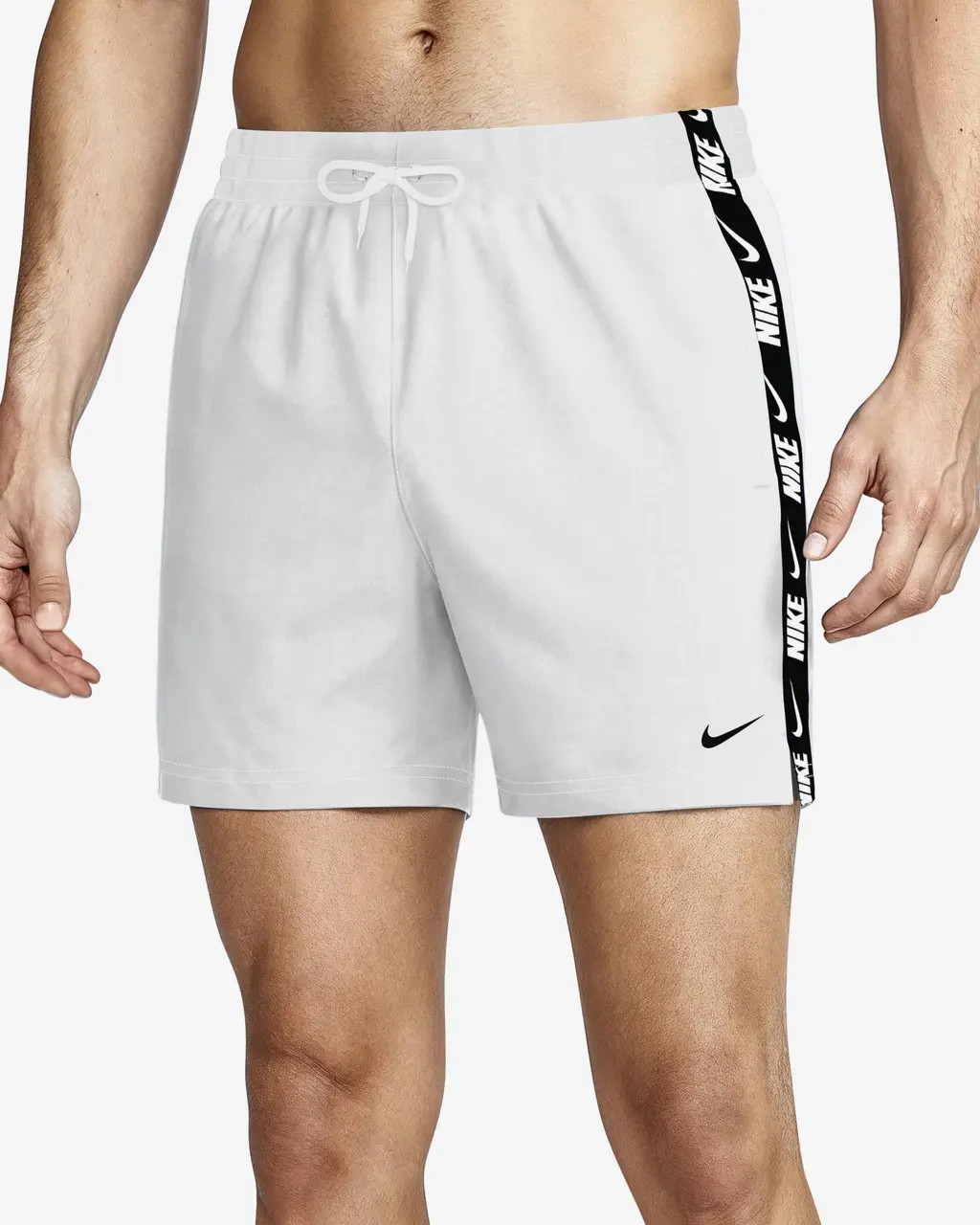 Maillot de bain Nike Swim Breaker Logo Tape 5Inch Volley blanc - S