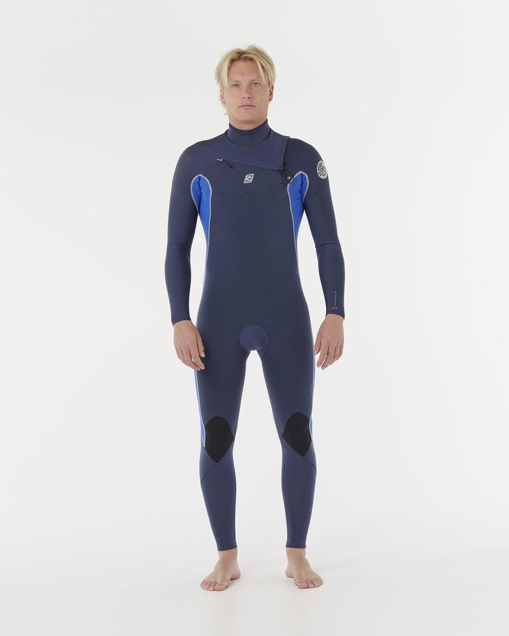 Combinaison en néoprène Rip Curl Dawn Patrol Front Zip 4/3 mm bleu - XL